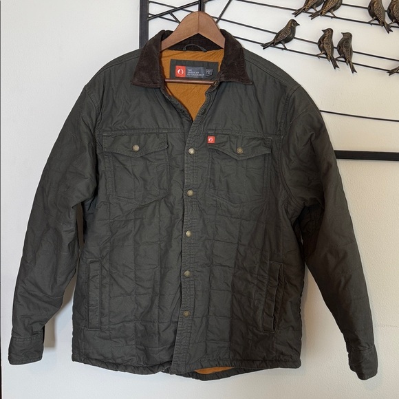 The American Outdoorsman Quilted Field Jacket Men’s XL Gray Brown Fall Layering - Picture 2 of 12